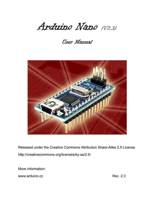 Arduino Nano User Manual
